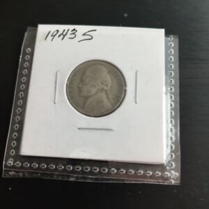 1943 S  Nickel in White Card Holder